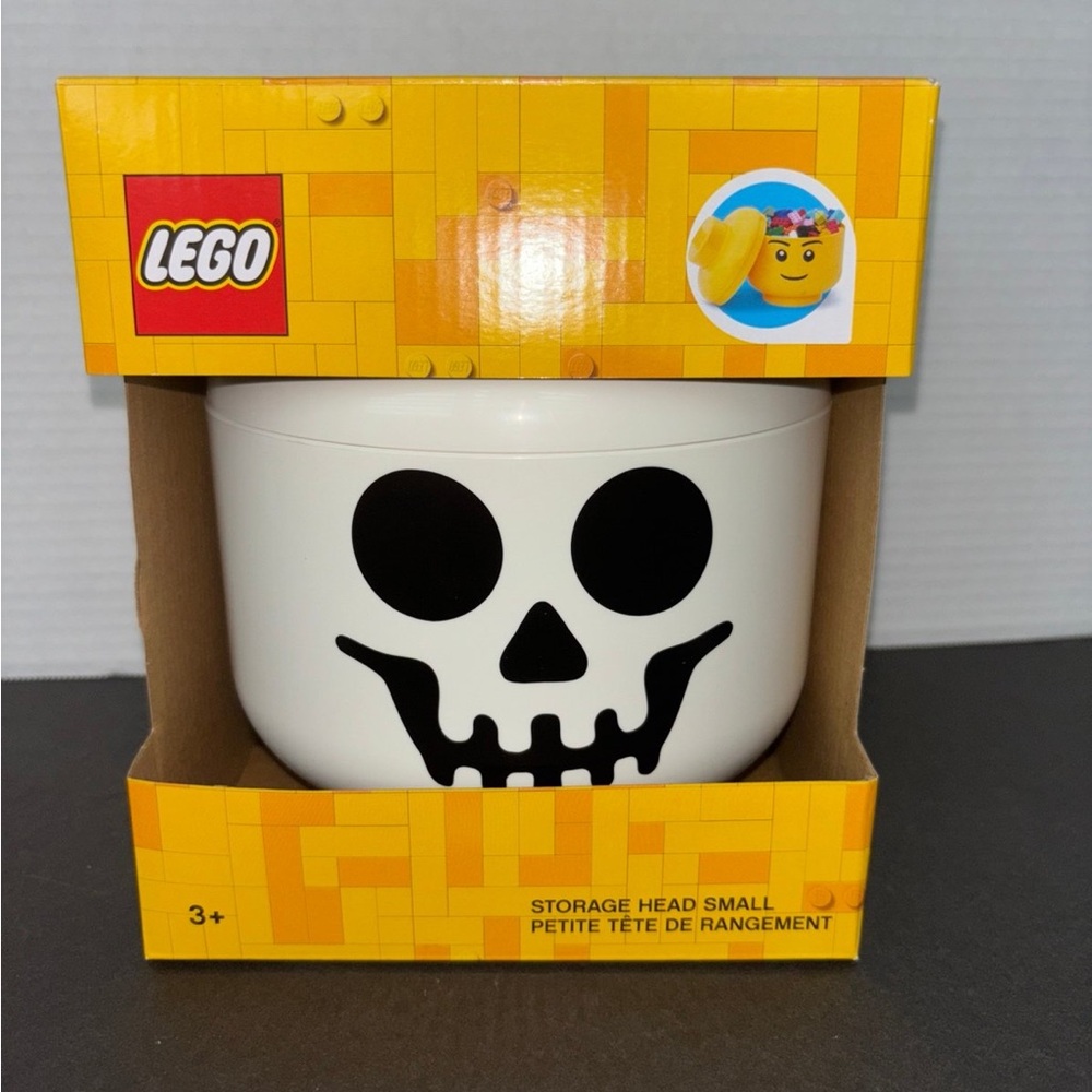 LEGO Skull Storage Head in White and Black